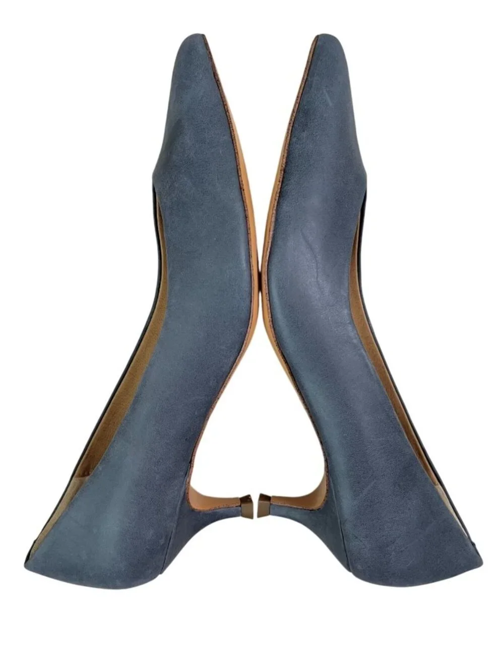 Vionic Josie Navy Suede Leather Kitten Heels Pumps Orthotic Sz 7.5 NWOB